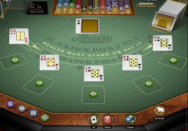 Blackjack table